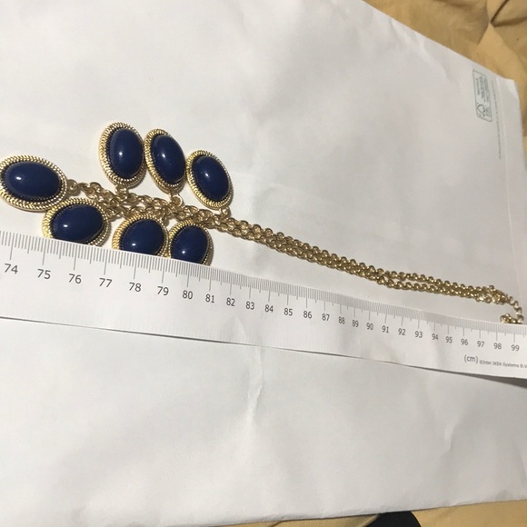 Deep πΉπΈ blue πΉπΈ gold πΈπΉ statement neckless - Picture 8 of 8